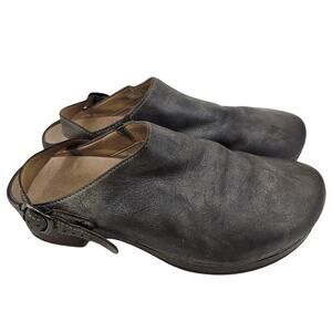 Dansko Clogs Mules Shoe Ingrid Shoes Gray Oiled Leather Boho Lagenlook 40 US 10